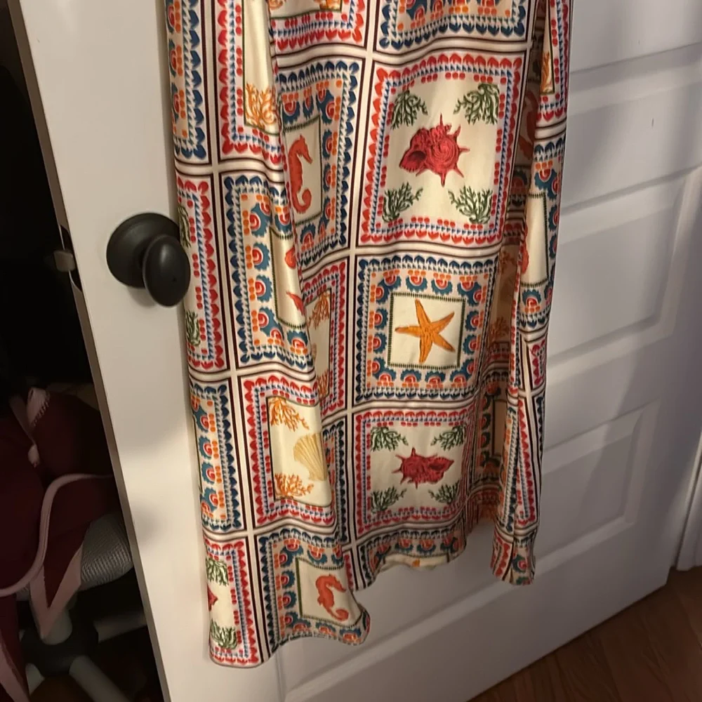 Anthropologie Nautical Print Midi Dress - Red, Blue, Cream - Picture 3 of 5